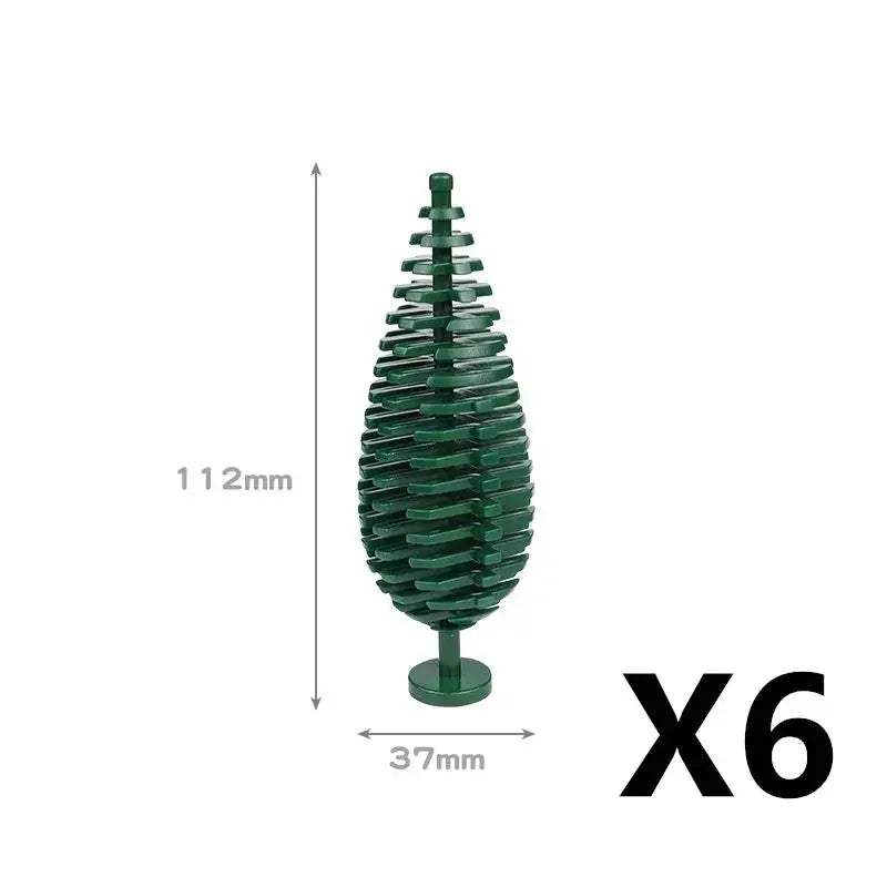 MOC City Plant Building Blocks Accessories Flower Leaves Prickly Shrubs Pine Green Grass Clover Orange Tree Mini DIY Toys F026 - ToylandEU