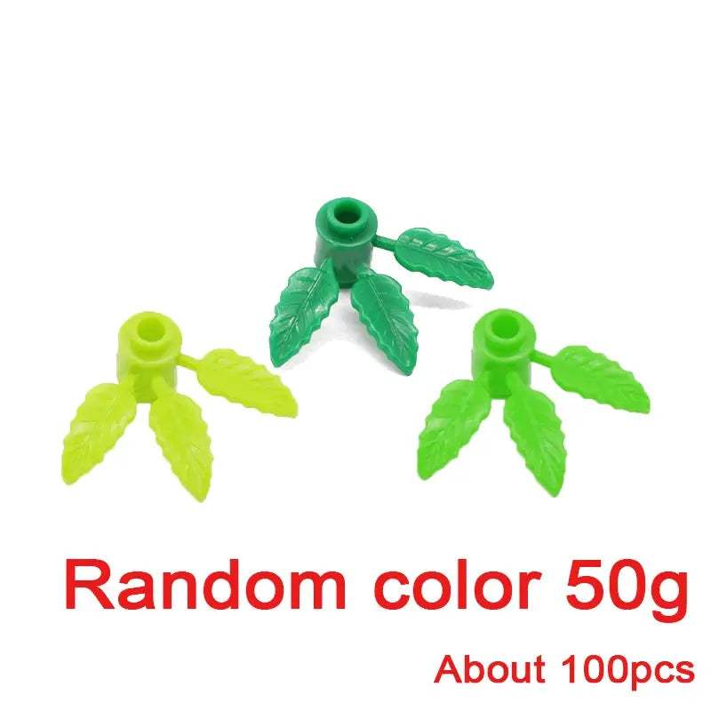 MOC City Plant Building Blocks Accessories Flower Leaves Prickly Shrubs Pine Green Grass Clover Orange Tree Mini DIY Toys F026 - ToylandEU