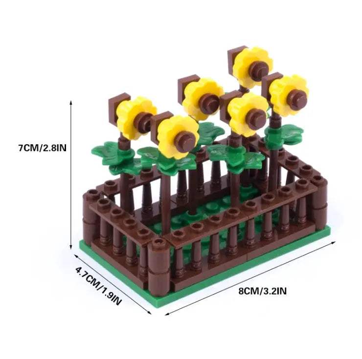 MOC City Plant Building Blocks Accessories Flower Leaves Prickly Shrubs Pine Green Grass Clover Orange Tree Mini DIY Toys F026 - ToylandEU