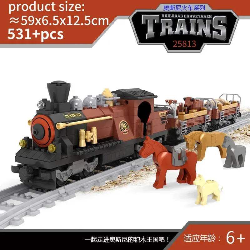 Lego Compatible City Train Set Building Blocks With Tracks - ToylandEU