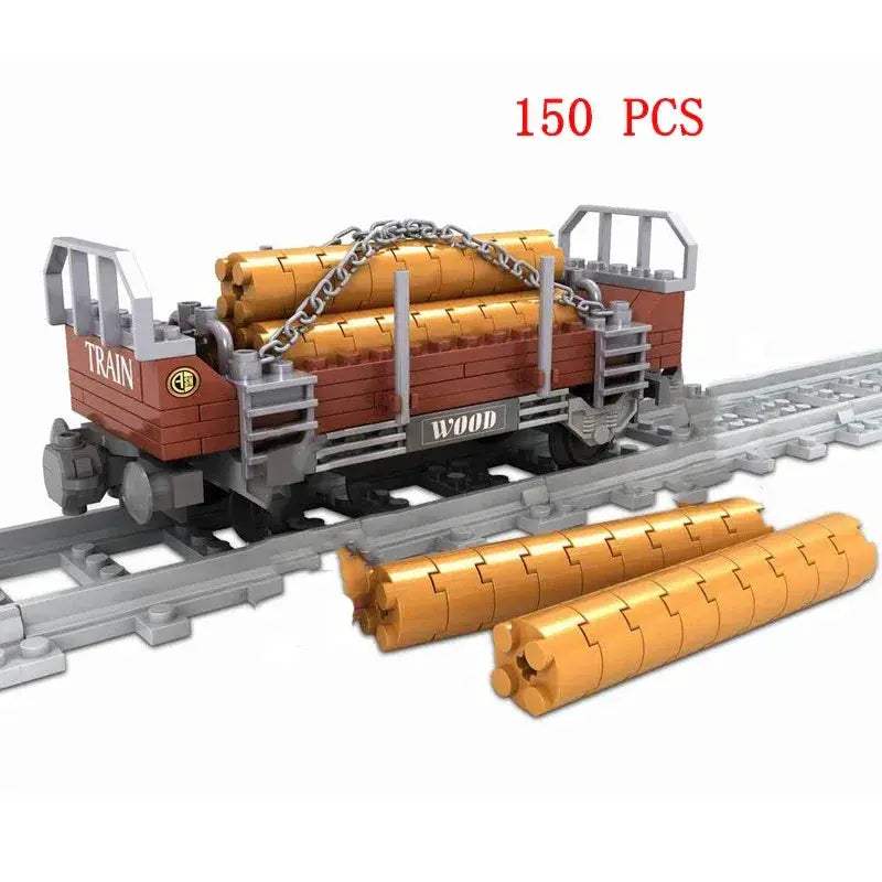 Lego Compatible City Train Set Building Blocks With Tracks - ToylandEU