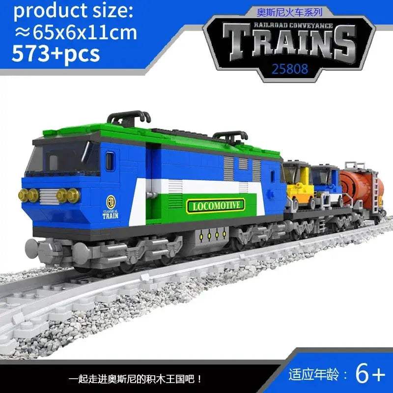 Lego Compatible City Train Set Building Blocks With Tracks - ToylandEU