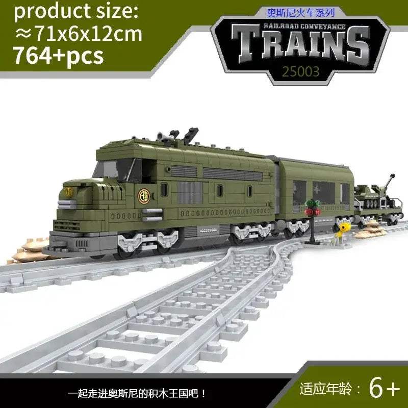 Lego Compatible City Train Set Building Blocks With Tracks - ToylandEU