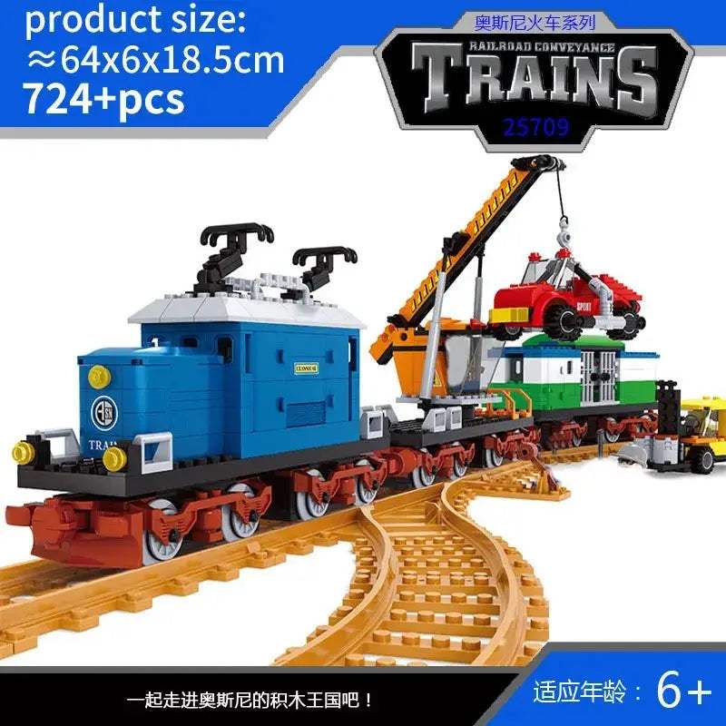 Lego Compatible City Train Set Building Blocks With Tracks - ToylandEU