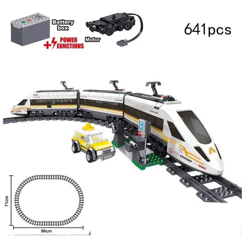 Lego Compatible City Train Set Building Blocks With Tracks - ToylandEU