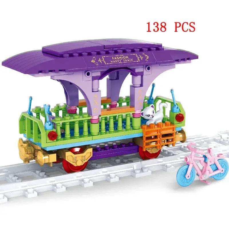 Lego Compatible City Train Set Building Blocks With Tracks - ToylandEU
