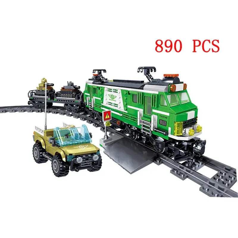 Lego Compatible City Train Set Building Blocks With Tracks - ToylandEU