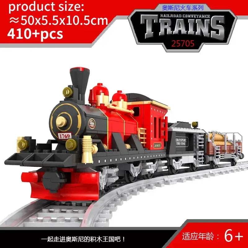 Lego Compatible City Train Set Building Blocks With Tracks - ToylandEU