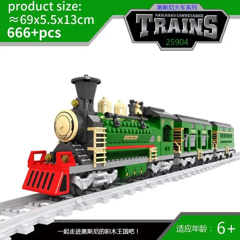 Lego Compatible City Train Set Building Blocks With Tracks - ToylandEU