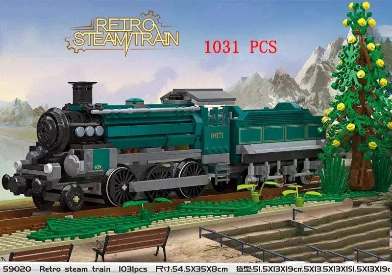 Lego Compatible City Train Set Building Blocks With Tracks - ToylandEU