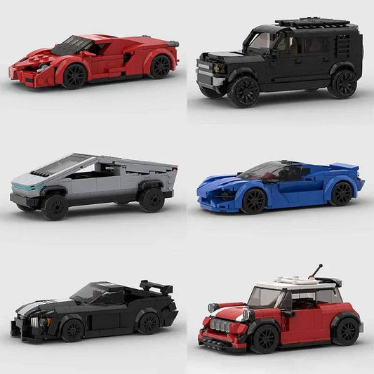 Classical Car Speed MOC SUV Racing Police Model Building Bricks Roadster Vehicle City Super Race Blocks Technical Christmas gift - ToylandEU