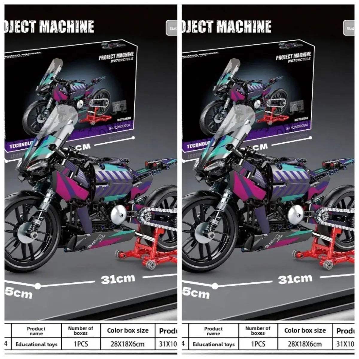 Lego Compatible Cyberpunk BMW Motorcycle Colorful Building Kit Toy Gift - ToylandEU