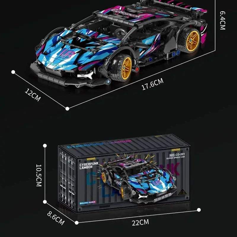 Lego Compatible Cyberpunk BMW Motorcycle Colorful Building Kit Toy Gift - ToylandEU