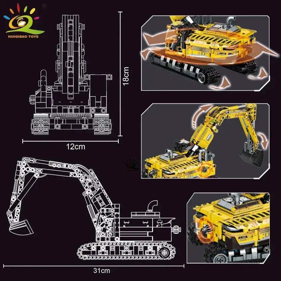 Lego Compatible Engineering Truck Building Block Set For Kids - ToylandEU