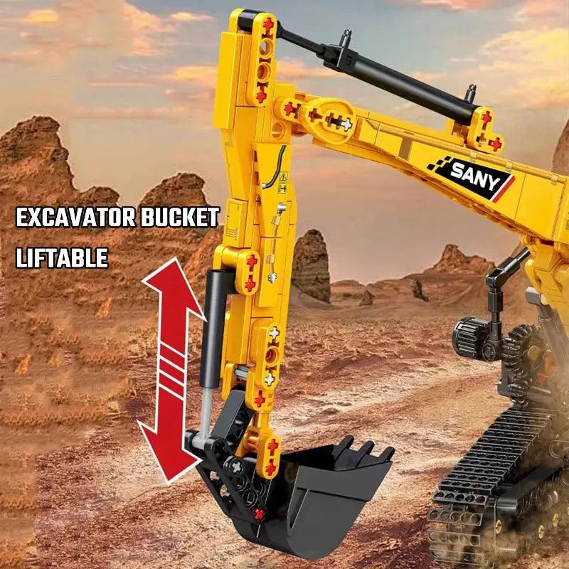  Lego Compatible Excavator Building Blocks Stem Toy -  ToylandEU™