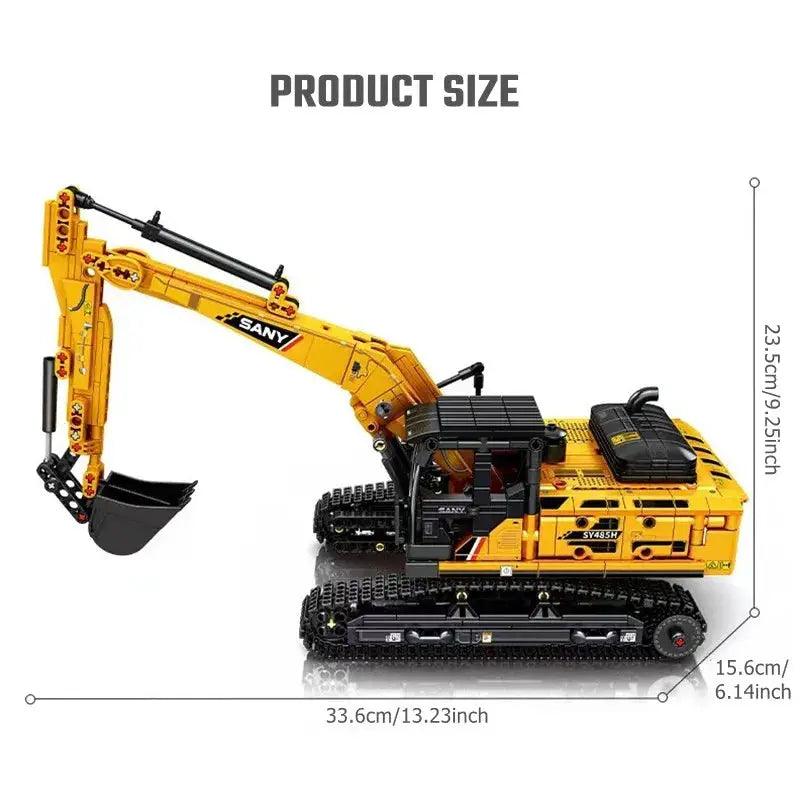  Lego Compatible Excavator Building Blocks Stem Toy -  ToylandEU™