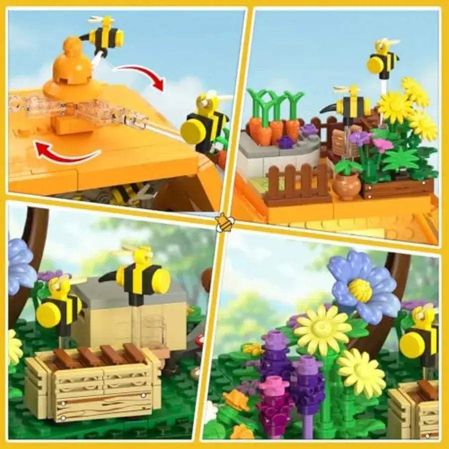 Lego Compatible Farm Bee House Building Kit With Lights - ToylandEU