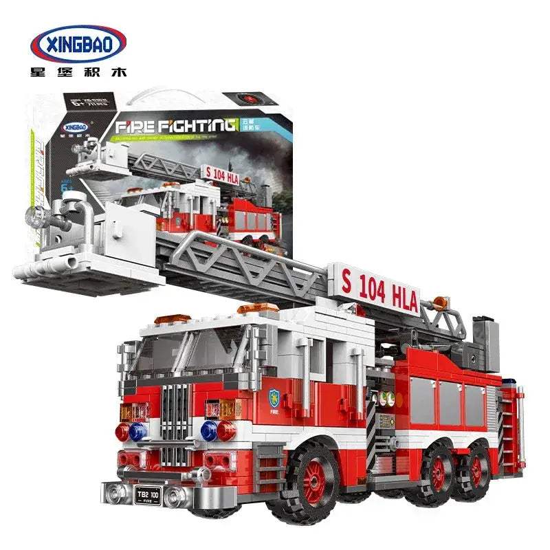 Lego Compatible Fire Truck Building Block Kit For Kids - ToylandEU
