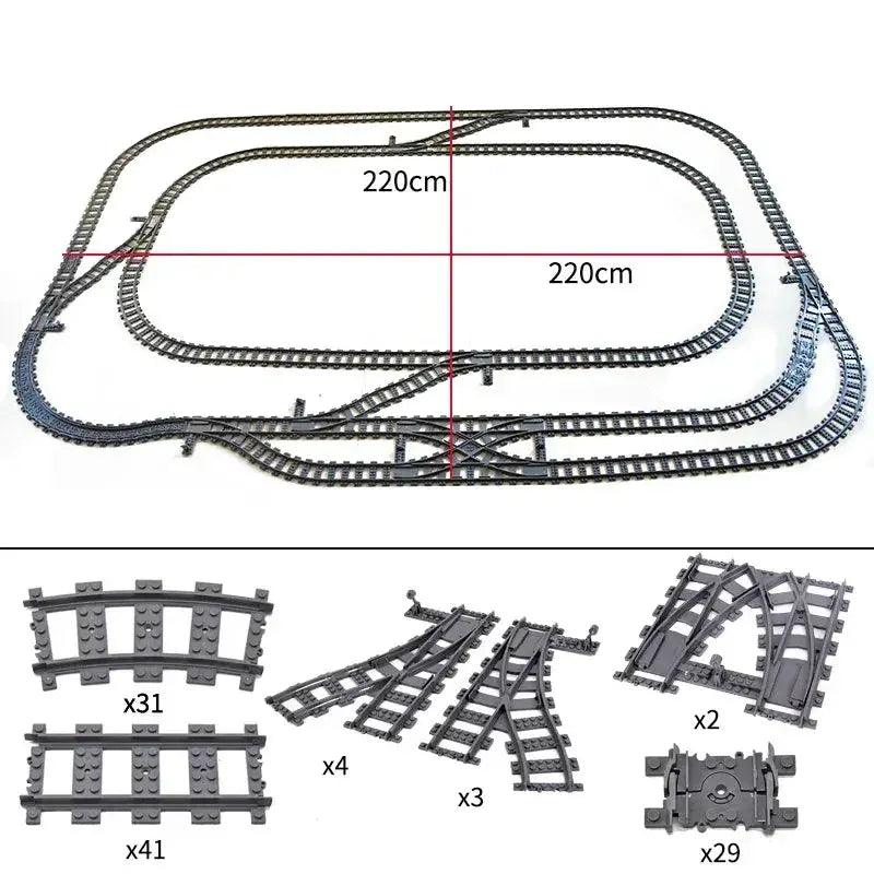  Lego Compatible Flexible Train Tracks Building Set -  ToylandEU™