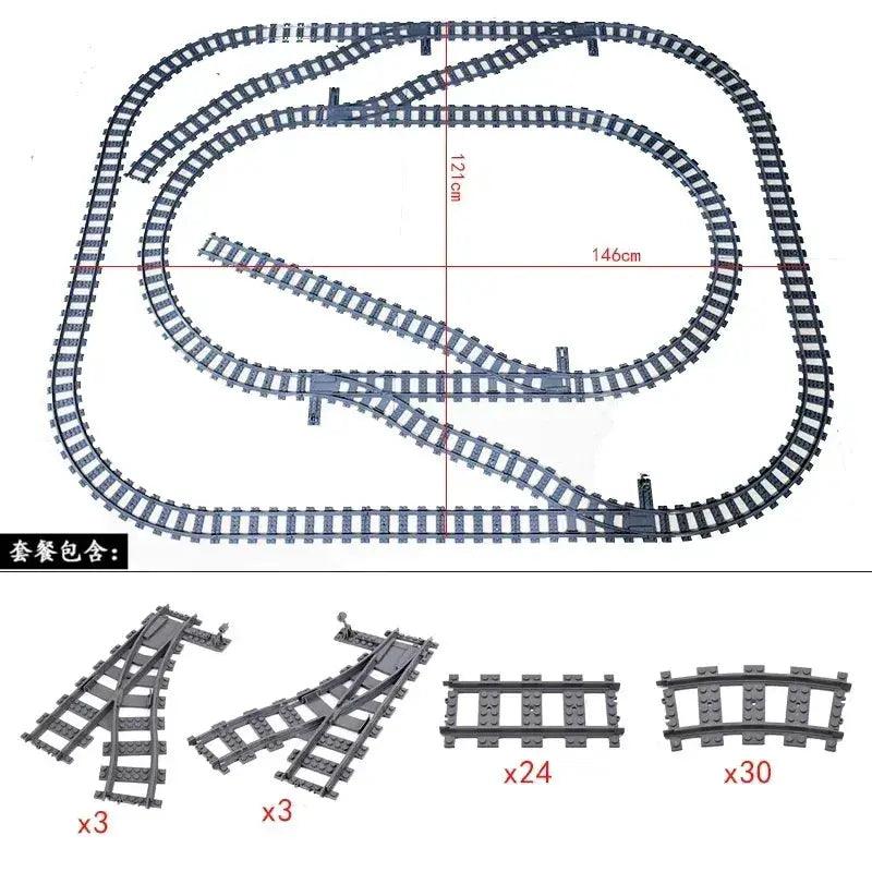  Lego Compatible Flexible Train Tracks Building Set -  ToylandEU™
