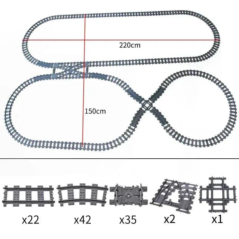  Lego Compatible Flexible Train Tracks Building Set -  ToylandEU™