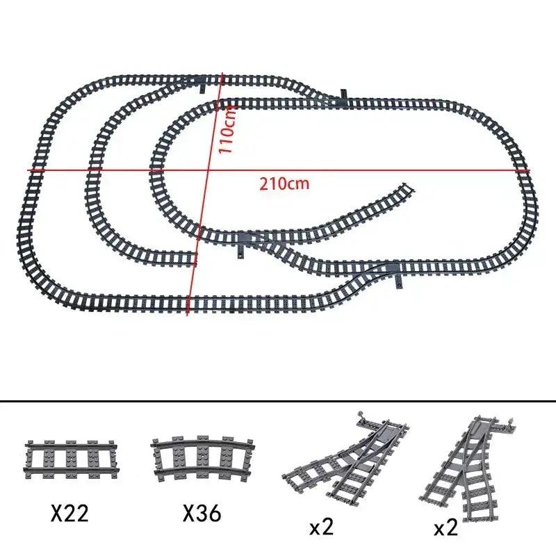  Lego Compatible Flexible Train Tracks Building Set -  ToylandEU™