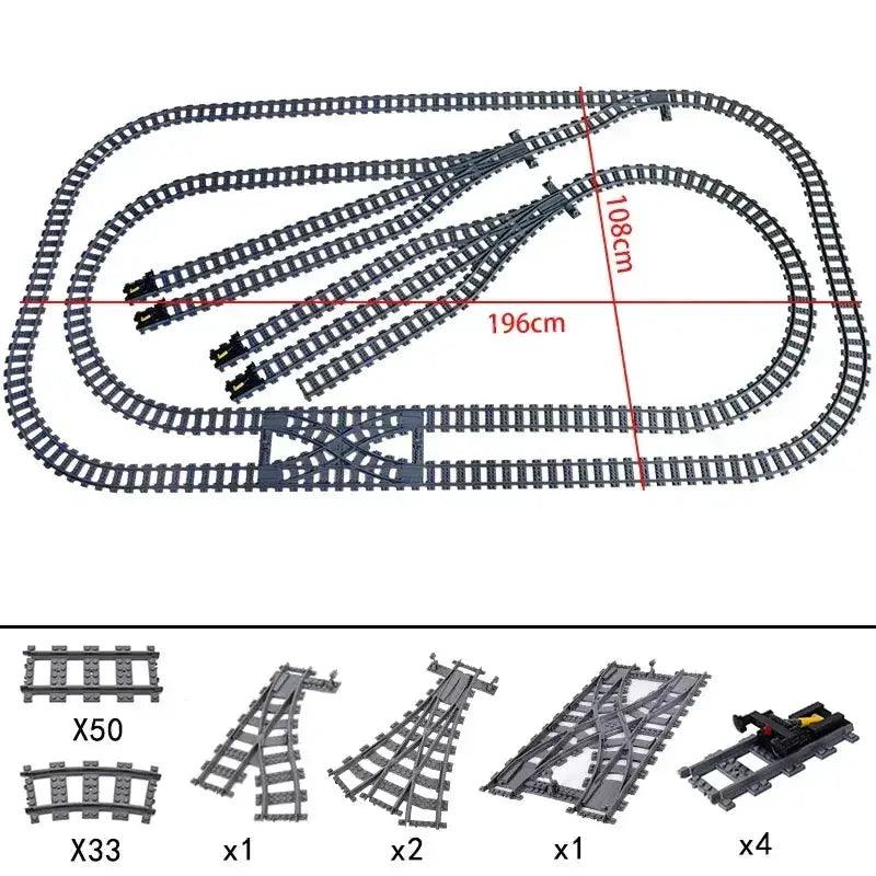  Lego Compatible Flexible Train Tracks Building Set -  ToylandEU™