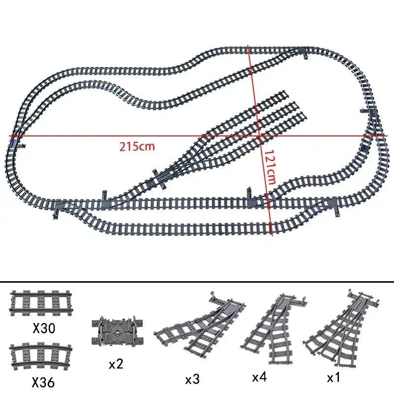  Lego Compatible Flexible Train Tracks Building Set -  ToylandEU™