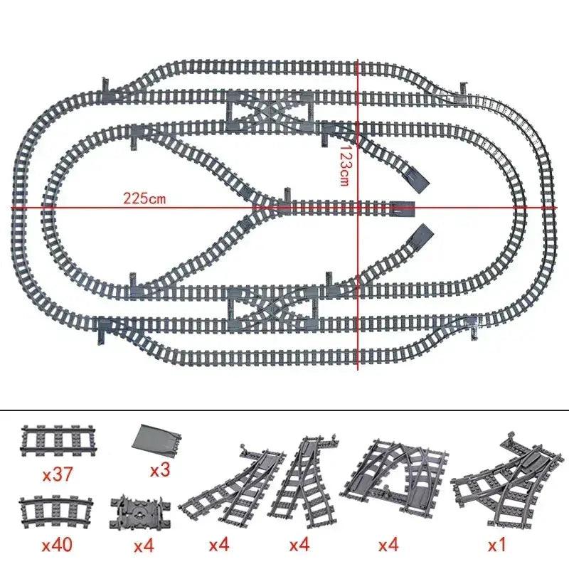 Lego Compatible Flexible Train Tracks Building Set -  ToylandEU™