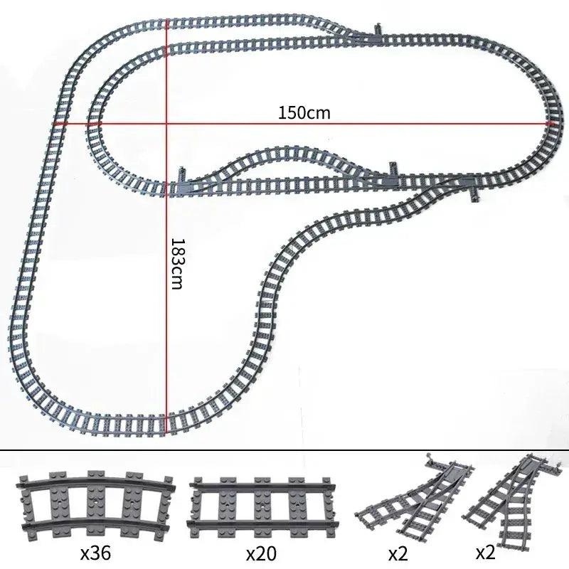 Lego Compatible Flexible Train Tracks Building Set -  ToylandEU™