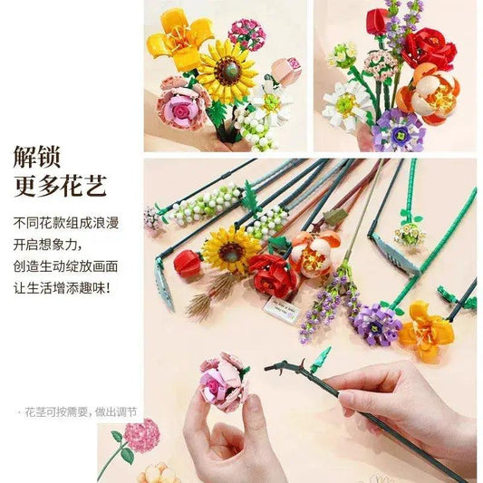  Lego Compatible Flower Block Set Mini For Creative Play -  ToylandEU™