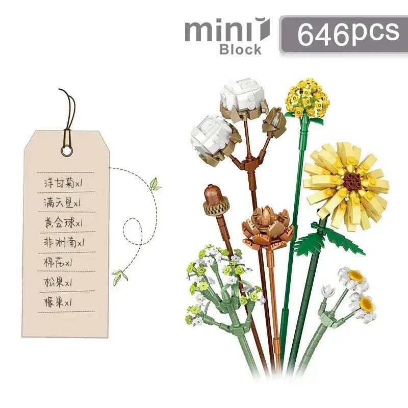 Lego Compatible Flower Block Set Mini For Creative Play -  ToylandEU™