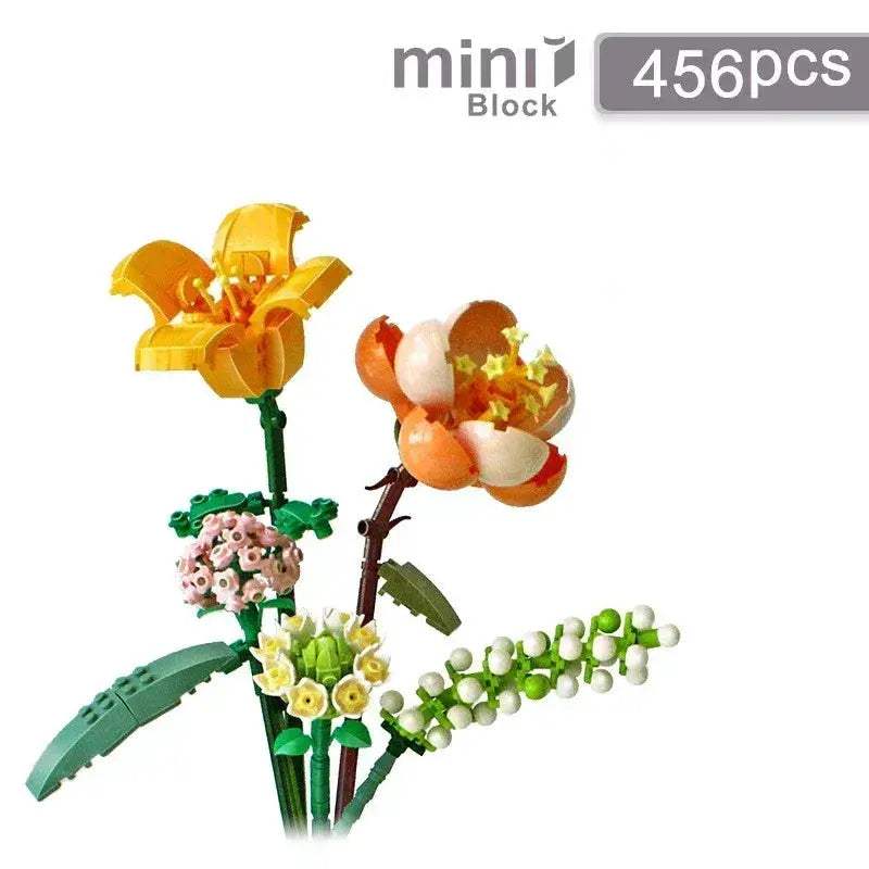 Lego Compatible Flower Block Set for Creative Play - ToylandEU