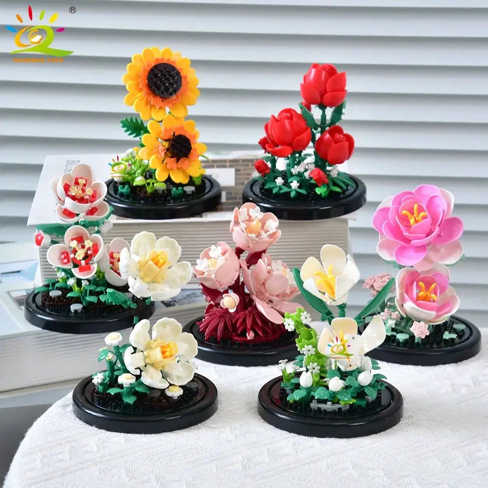  Lego Compatible Flower Bouquet Block Set Desk Display -  ToylandEU™