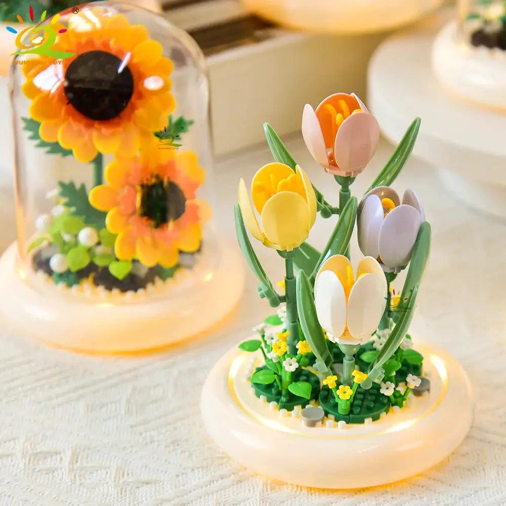  Lego Compatible Flower Bouquet Block Set Desk Display -  ToylandEU™