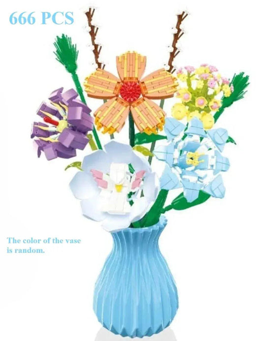  Lego Compatible Flower Bouquet Building Block Set Deco -  ToylandEU™