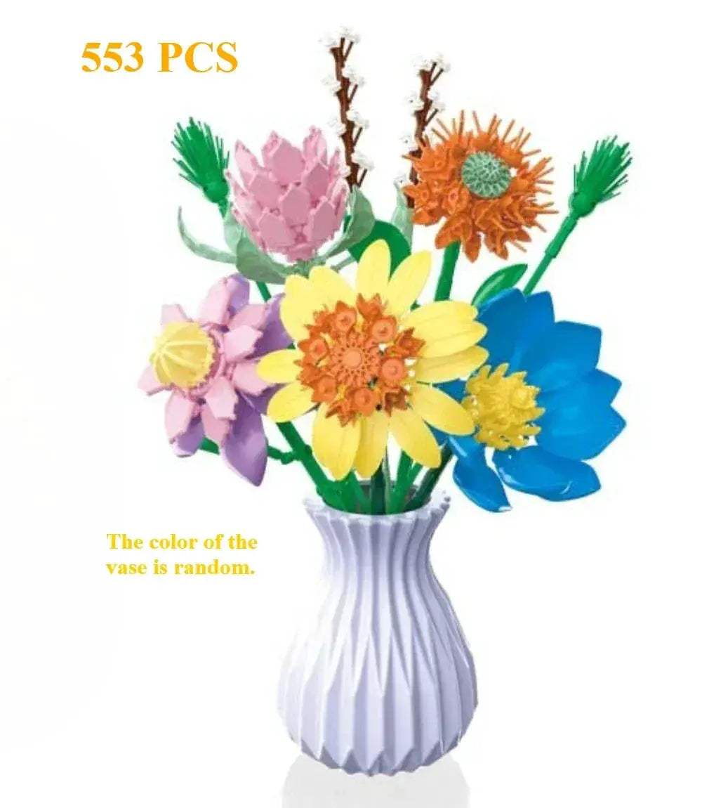 Lego Compatible Flower Bouquet Building Block Set for Home Decor - ToylandEU