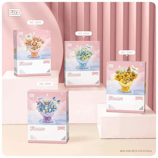 LOZ Christmas building block toy Plant flower simulation sunflower rose art flower decoration piece girls Christmas toy flower - ToylandEU
