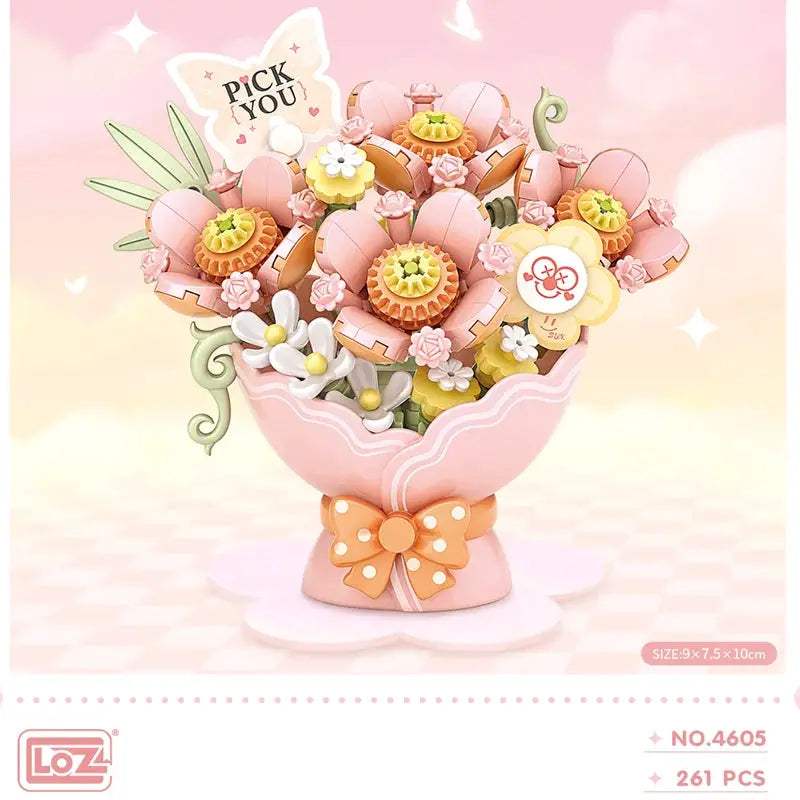  Lego Compatible Flower Building Blocks Xmas Decor Easy -  ToylandEU™