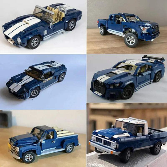 Mustang Shelby GT500 Convertible Cobra Roadster Car Building Blocks F150 Raptor Classic Pickup DIY Vehicle Bricks 10265 Toy Gift - ToylandEU