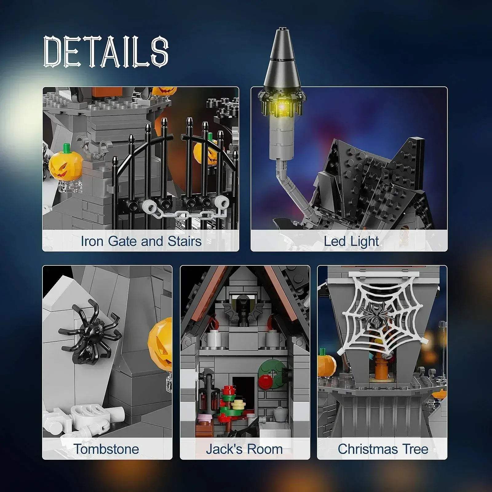Lego Compatible Haunted Skeleton House Building Kit - ToylandEU