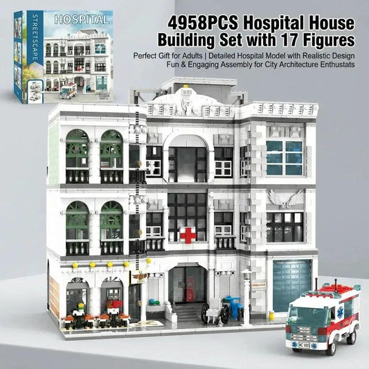  Lego Compatible Hospital City Block Set With 17 Figures -  ToylandEU™