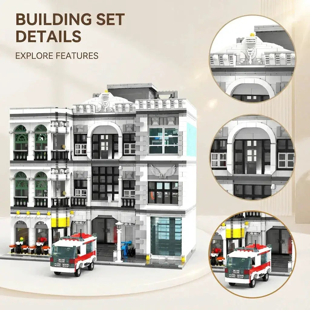 Lego Compatible Hospital City Block Set With 17 Figures - ToylandEU