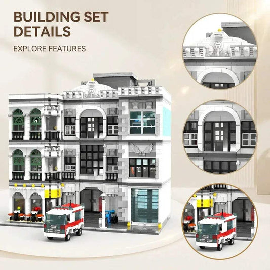 Lego Compatible Hospital City Block Set With 17 Figures - ToylandEU