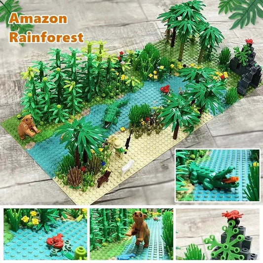  Lego Compatible Jungle Building Blocks Set Baseplate -  ToylandEU™