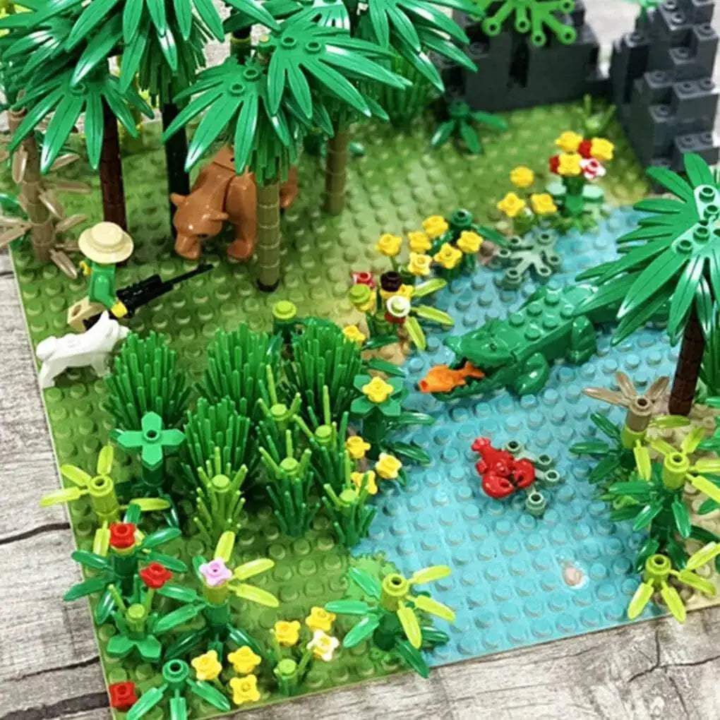 Lego Compatible Jungle Building Blocks Set With Baseplate - ToylandEU
