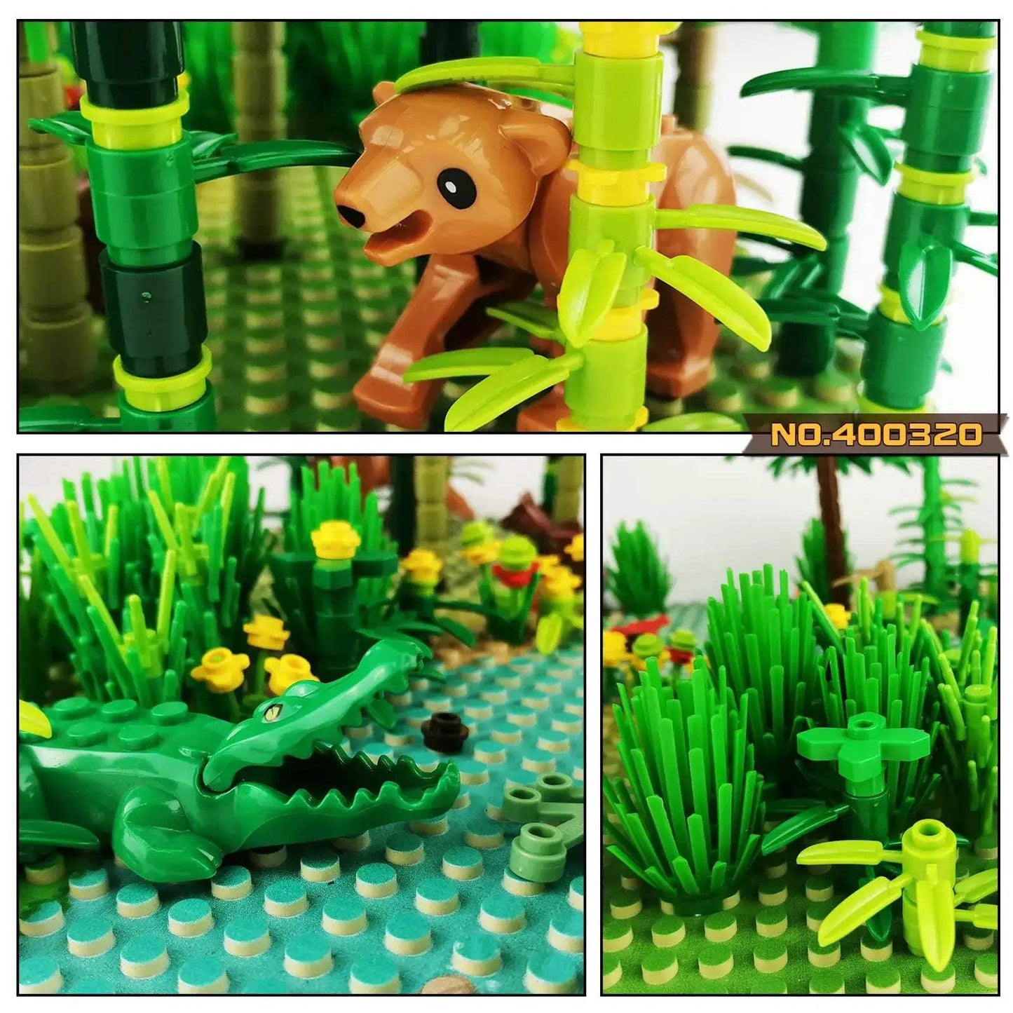 Lego Compatible Jungle Building Blocks Set With Baseplate - ToylandEU