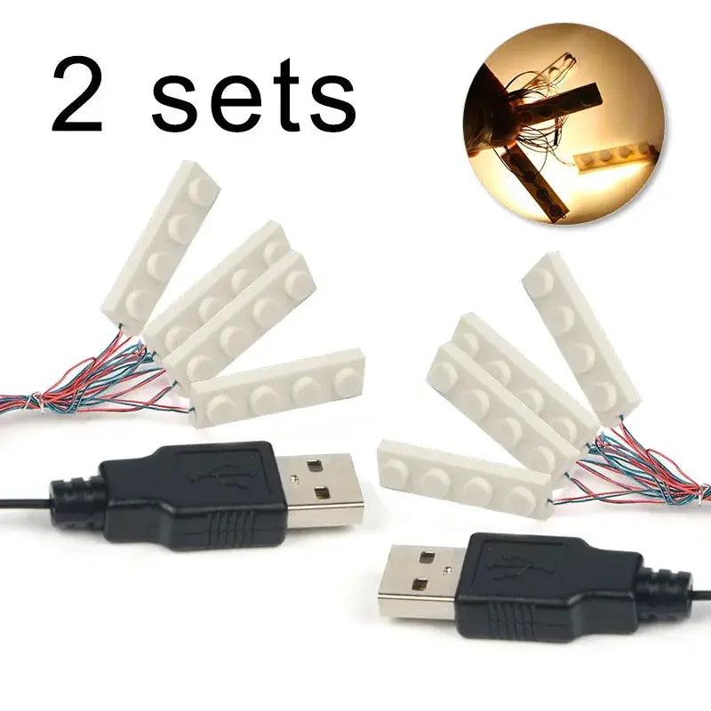  Lego Compatible LED Light Set Easy Clip On Blocks -  ToylandEU™