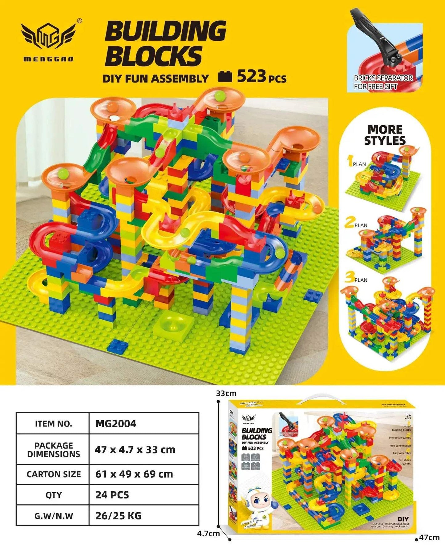Lego Compatible Marble Run Puzzle Block Kit Educational - ToylandEU