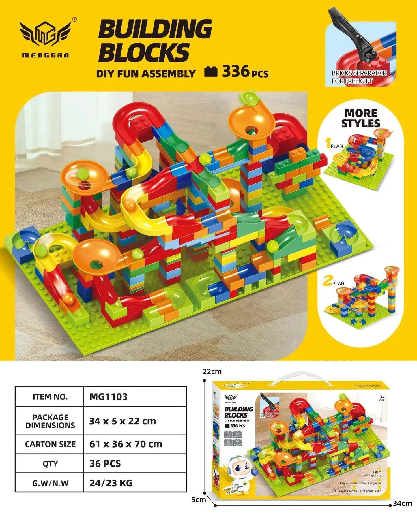 Lego Compatible Marble Run Puzzle Block Kit Educational - ToylandEU